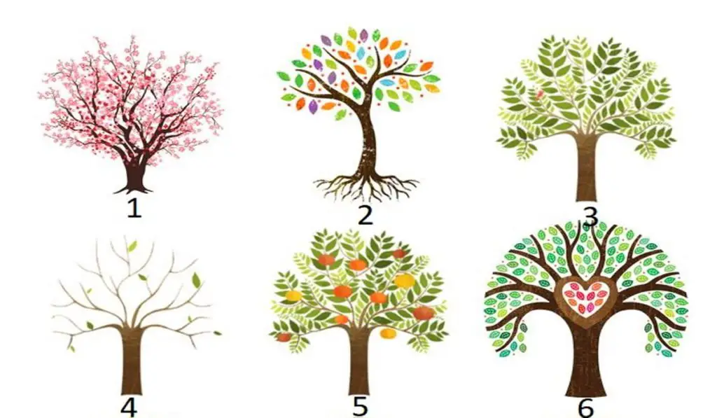 Choose the Tree That Attracts Your Attention to Reveal Your Dominant Personality Trait