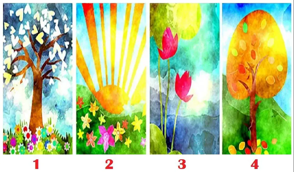 Which Of These Four Drawings Do You Associate With Feelings Of Happiness
